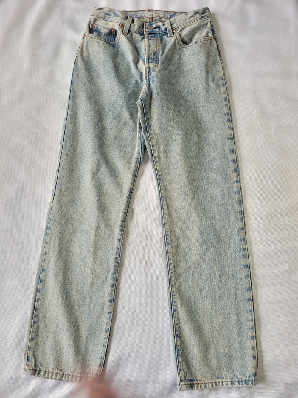 ✅ Levi’s classic 501 90s Light Wash Straight Leg Jeans size 27 - Picture 2 of 12